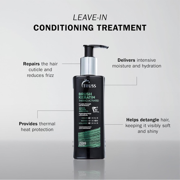BUNDLE TRUSS Beach Waves Hair Styling Spray + Brush Keratin Leave-In Treatment - Picture 6 of 16